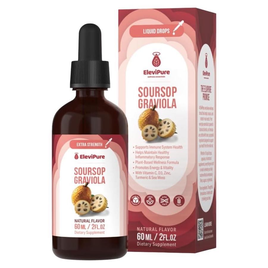 Gotas de Guanábana Orgánica ElviPure 59 ml - Inmunidad y Digestión