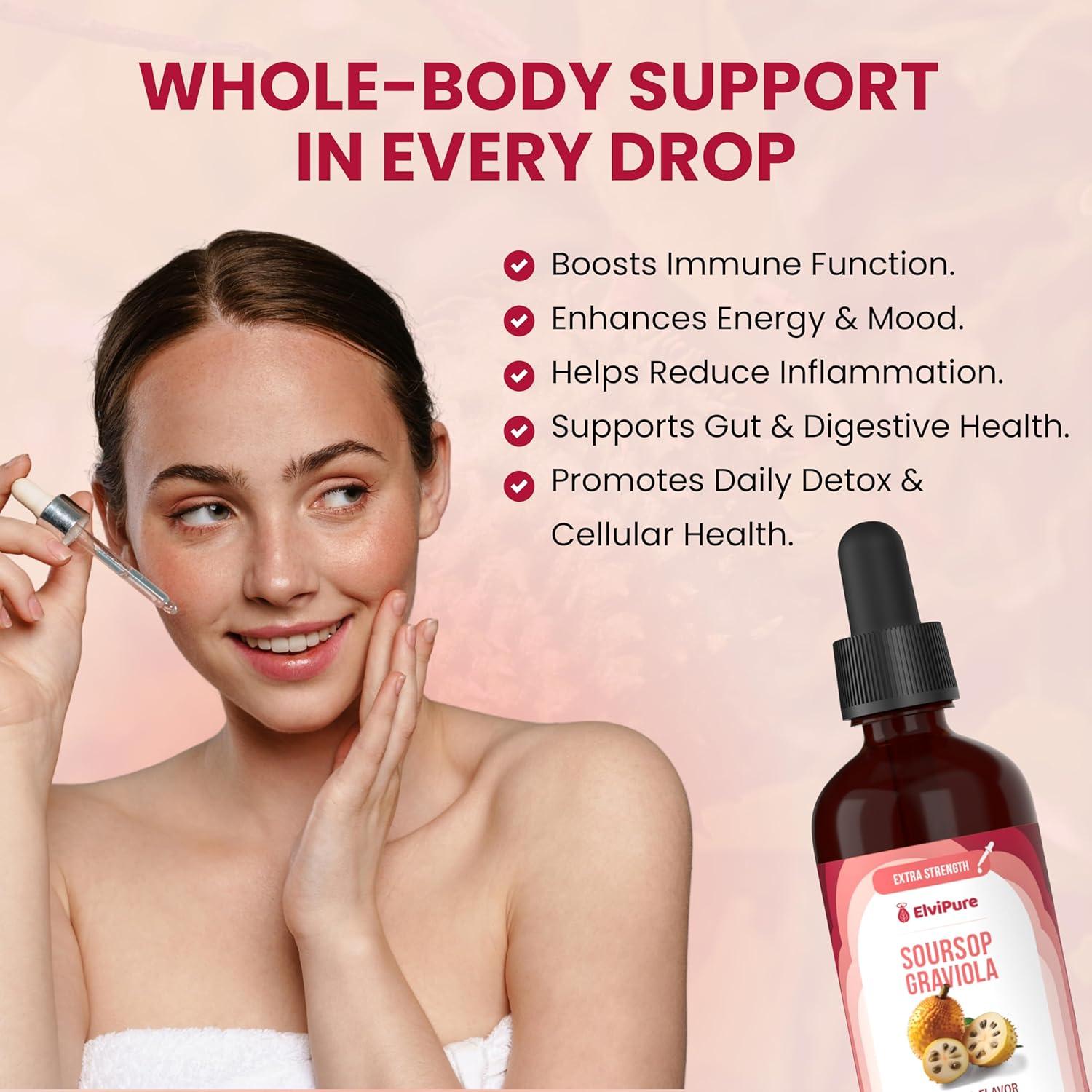 Gotas de Guanábana Orgánica ElviPure 59 ml - Inmunidad y Digestión