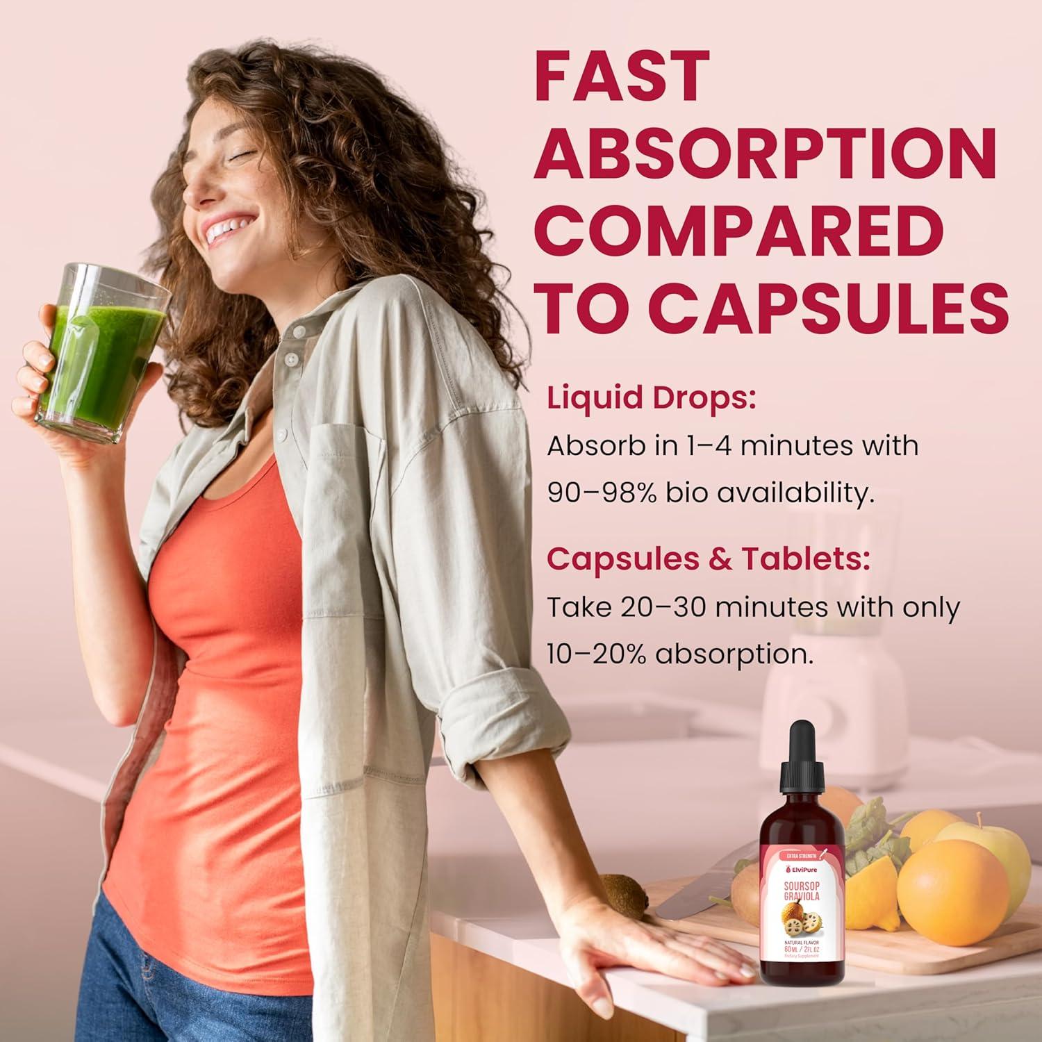 Gotas de Guanábana Orgánica ElviPure 59 ml - Inmunidad y Digestión