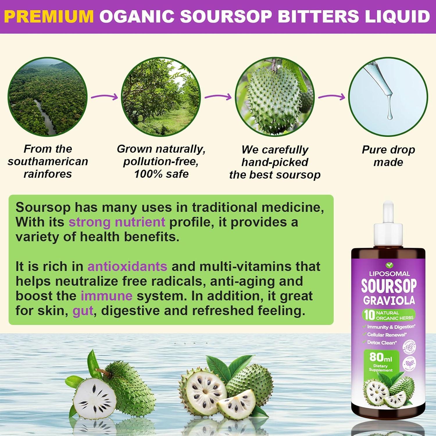 Líquido Amargo de Guanábana Mezqai 80ml - Multivitaminas Naturales