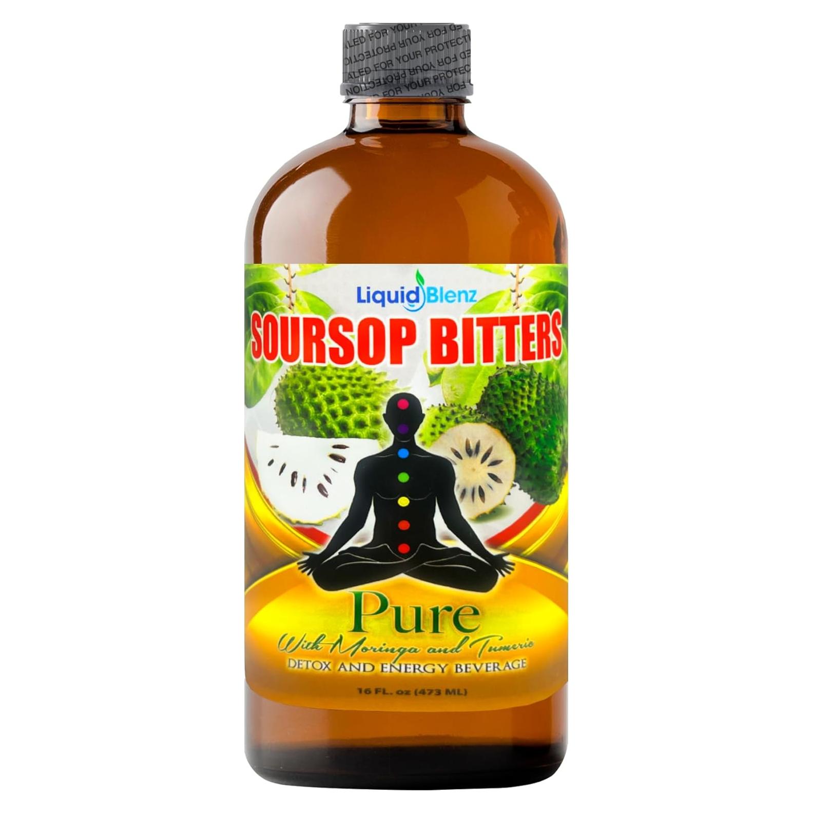 Bitter de Soursop Liquid Blenz 473 ml con Moringa y Cúrcuma
