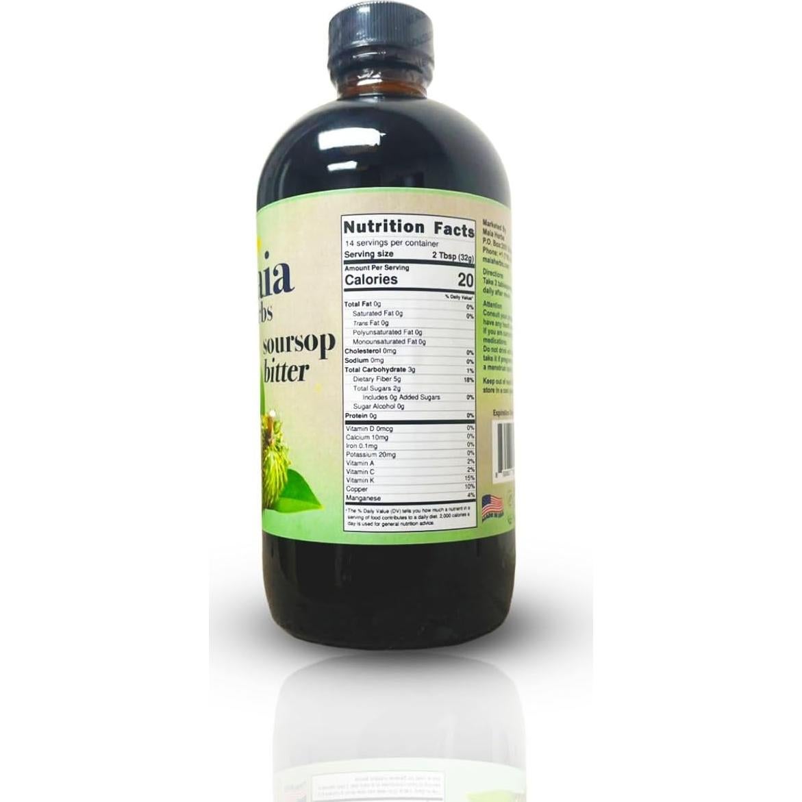 Amargo de Guanábana Líquido 500ml Maia Herbs - Refuerzo Inmunológico