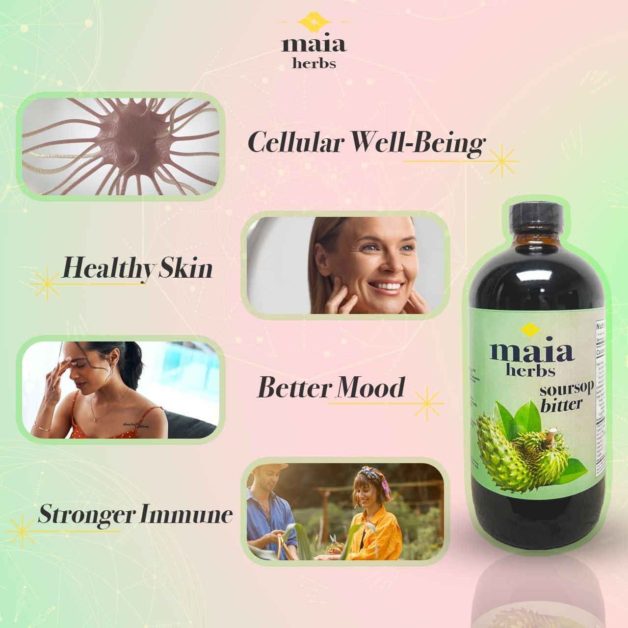 Amargo de Guanábana Líquido 500ml Maia Herbs - Refuerzo Inmunológico