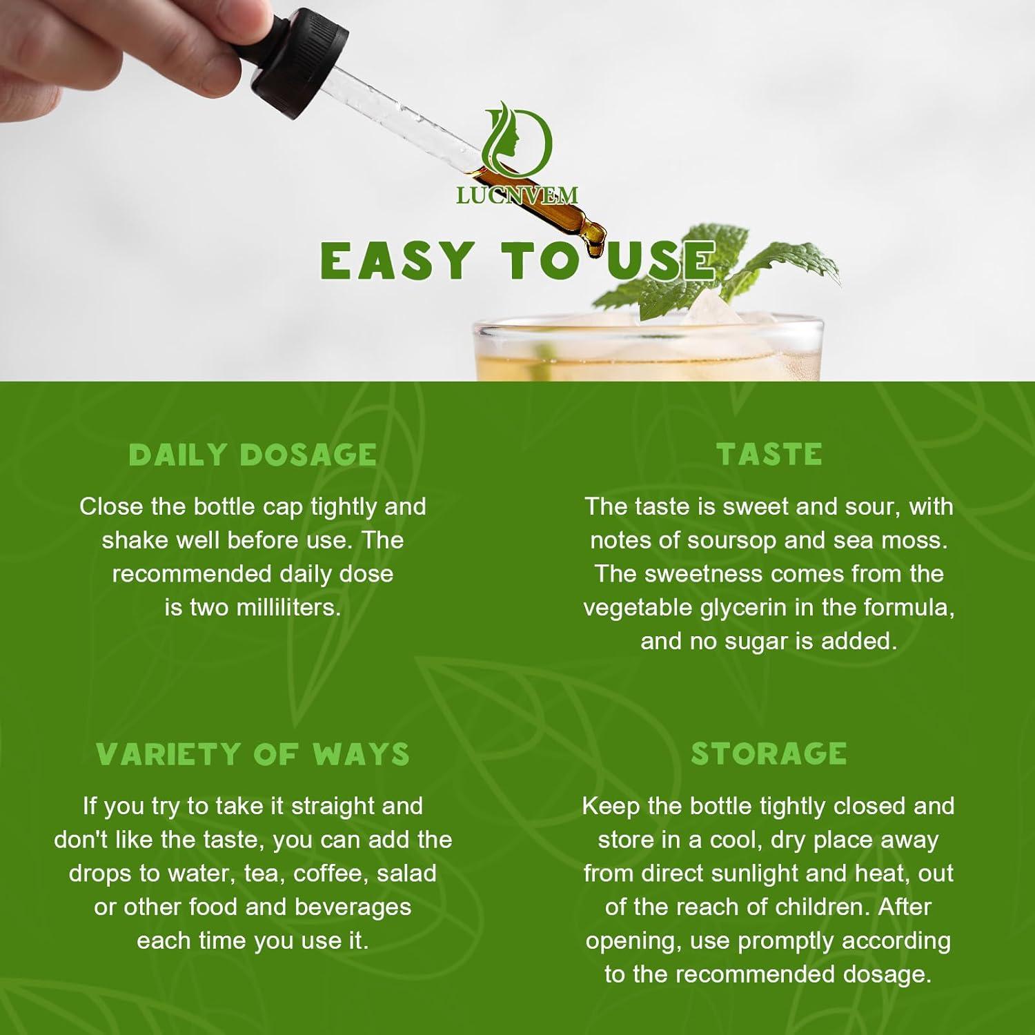 Gotas Líquidas de Graviola y Musgo Marino LUCNVEM 118 ml