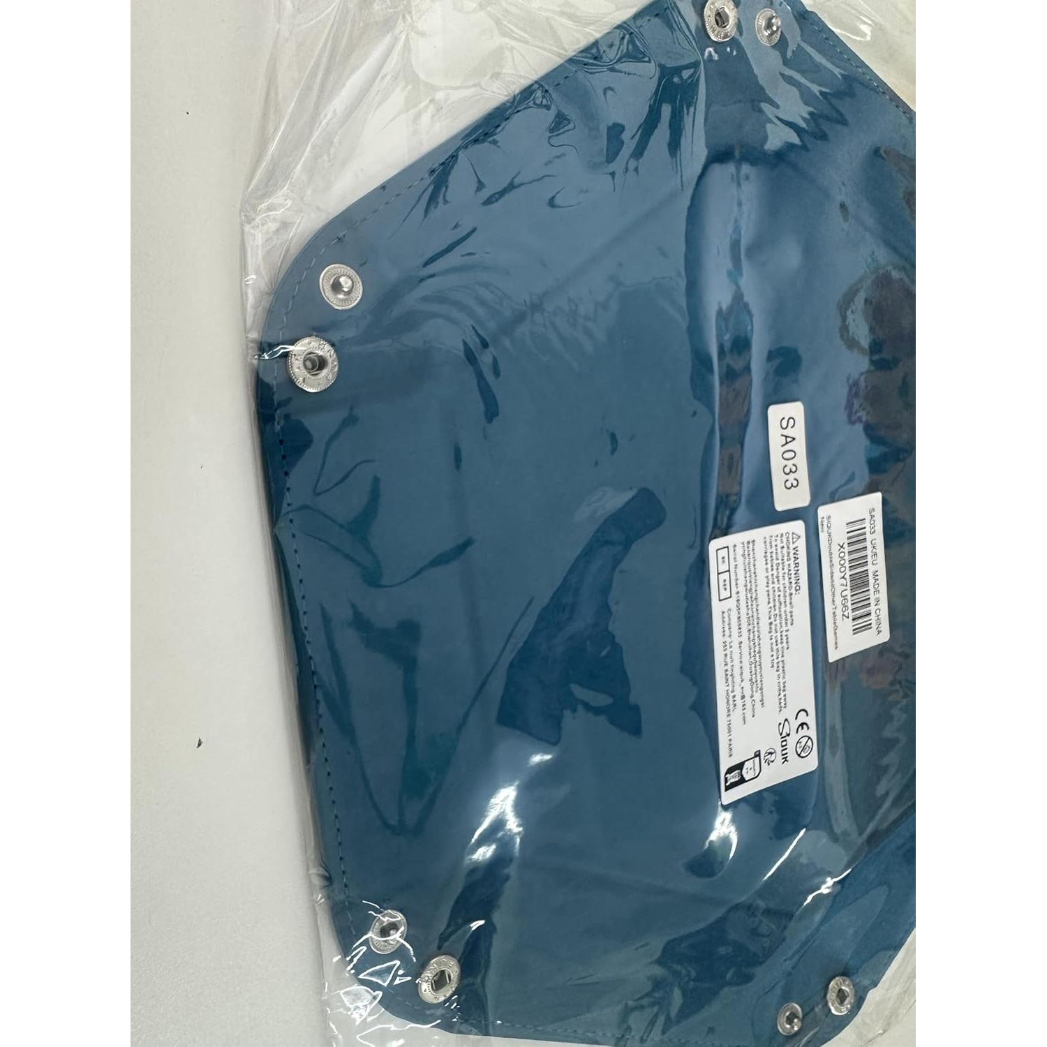 Bandeja de Dados SIQUK Hexagonal Plegable de Cuero PU Azul