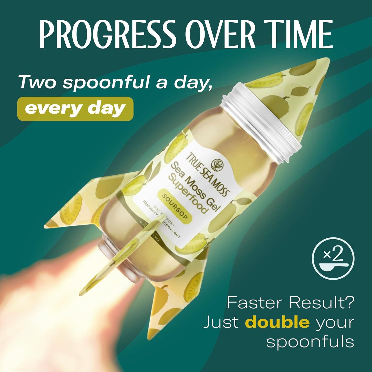 Gel de Musgo Marino TrueSeaMoss Guanábana 473ml - Natural