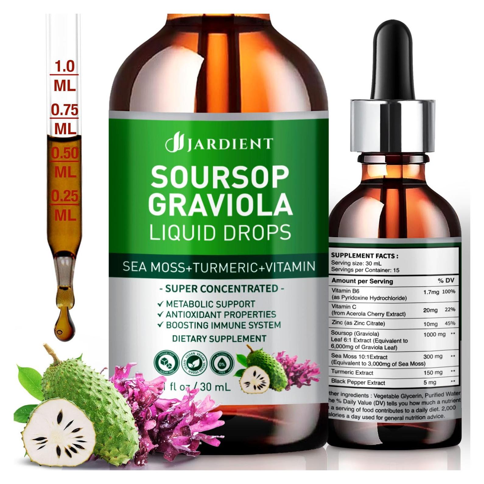 Gotas Líquidas de Amargo de Guanábana Jardient 2x30ml