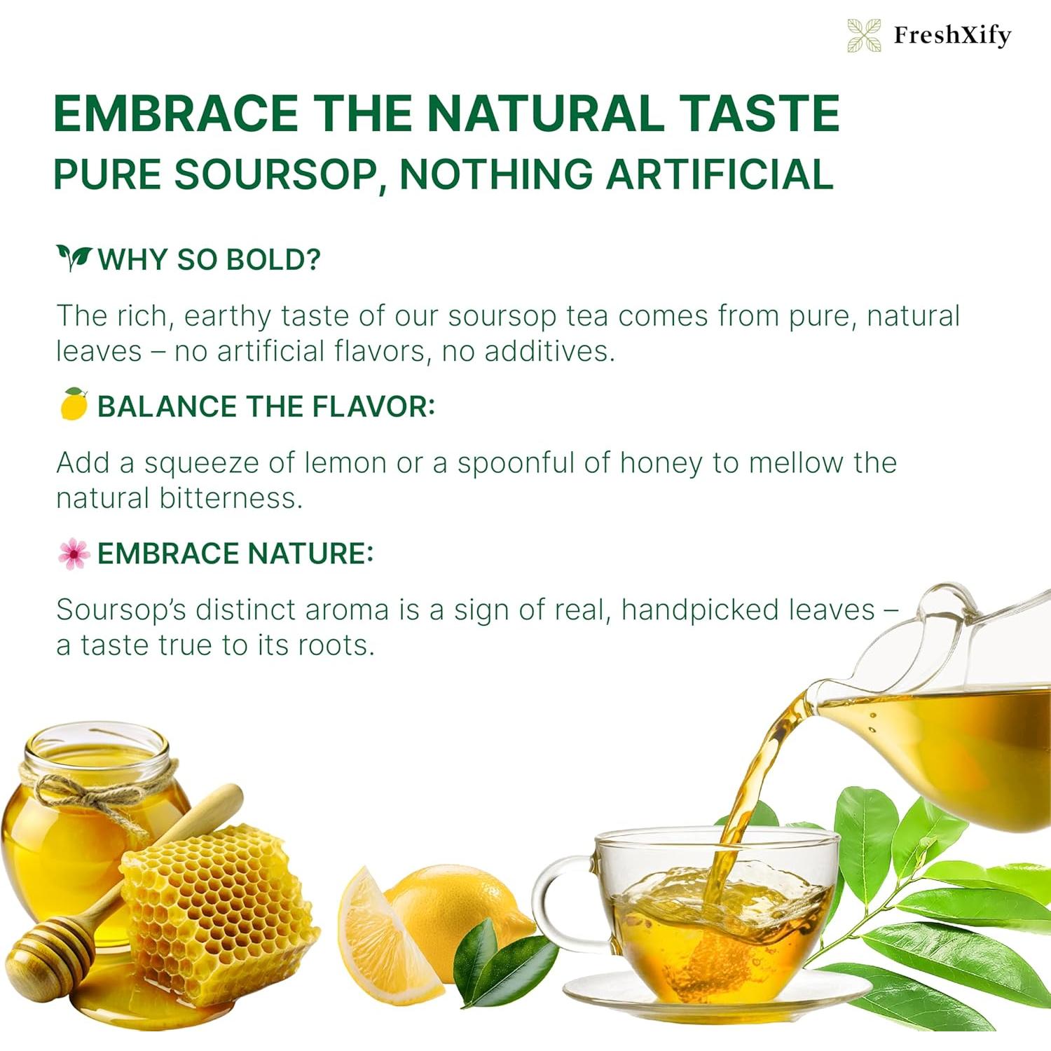 Té de Guanábana FreshXify – 40 Bolsitas 100% Naturales Sin Cafeína