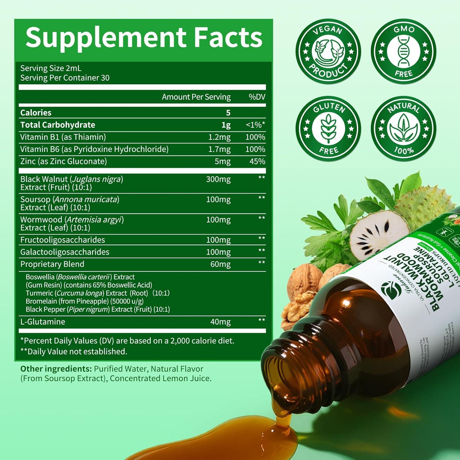 Tintura de Nuez Negra Lukaree 118 ML - Detox Digestivo Vegano