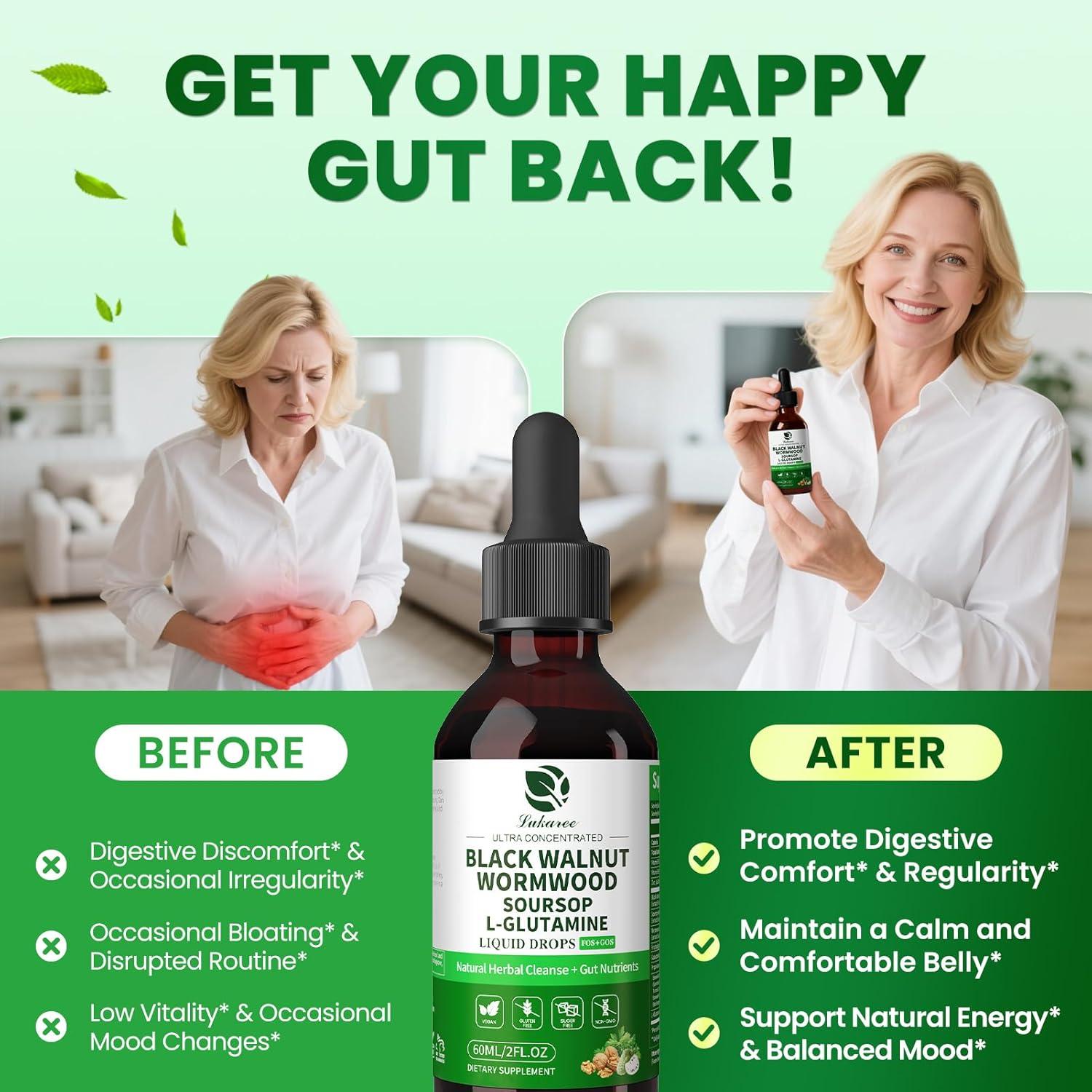 Tintura de Nuez Negra Lukaree 118 ML - Detox Digestivo Vegano