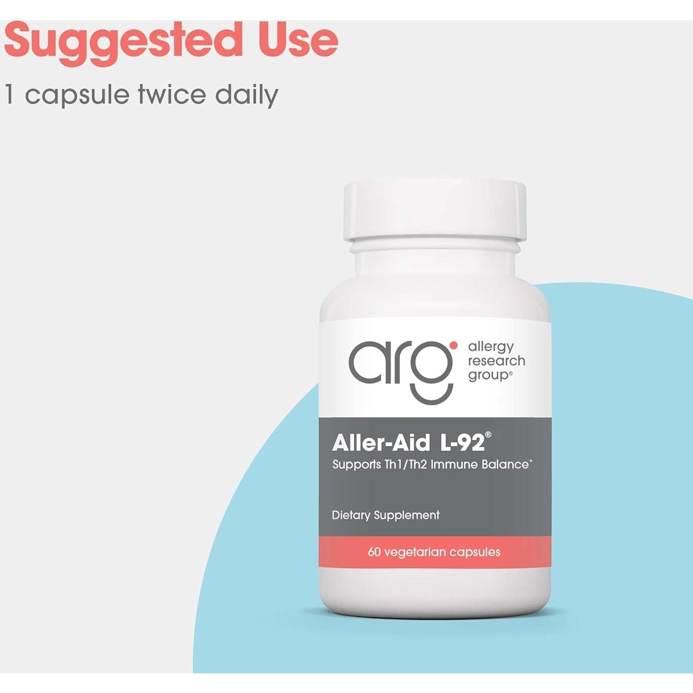 Suplemento Aller-Aid L92 Allergy Research Group - 60 Cápsulas