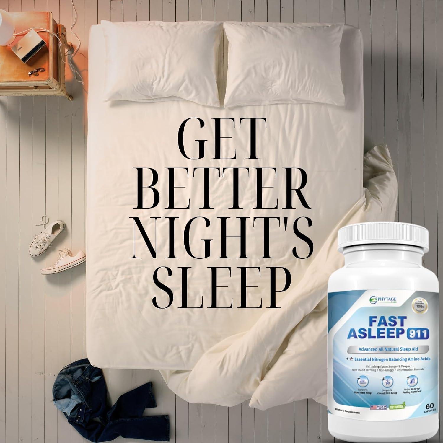 Suplemento Nocturno Fast Asleep 911 Phytage Labs 60 Cápsulas