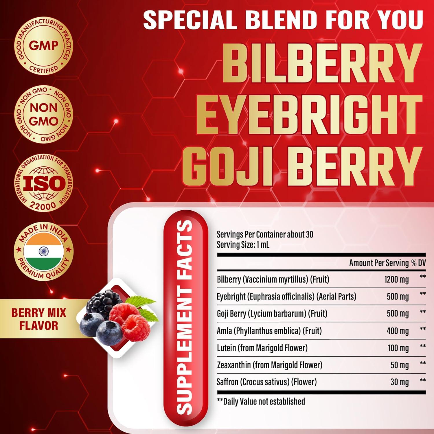 Extracto de Arándano Líquido Tenmido 30ml - Vegano, 7 Ingredientes