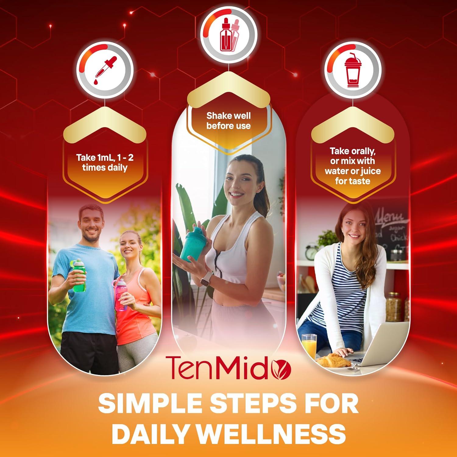 Extracto de Arándano Líquido Tenmido 30ml - Vegano, 7 Ingredientes