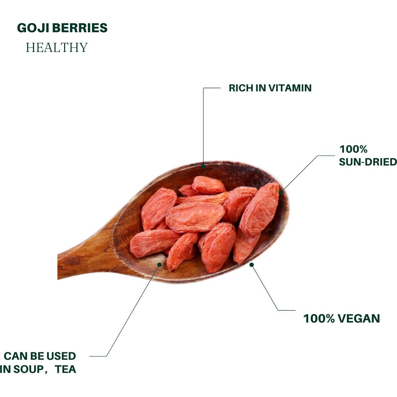 Bayas de Goji Premium Royal Seafood USA 227g Antioxidantes