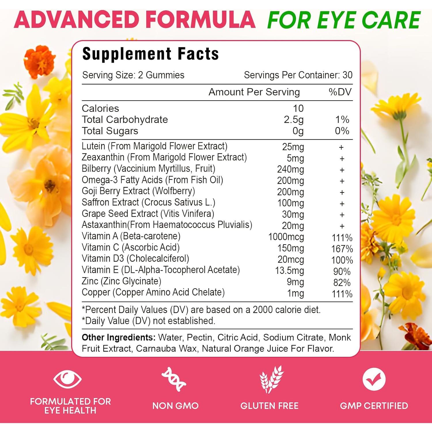Gominolas de Luteína y Zeaxantina Vazatisi 60 Unidades Sabor Naranja