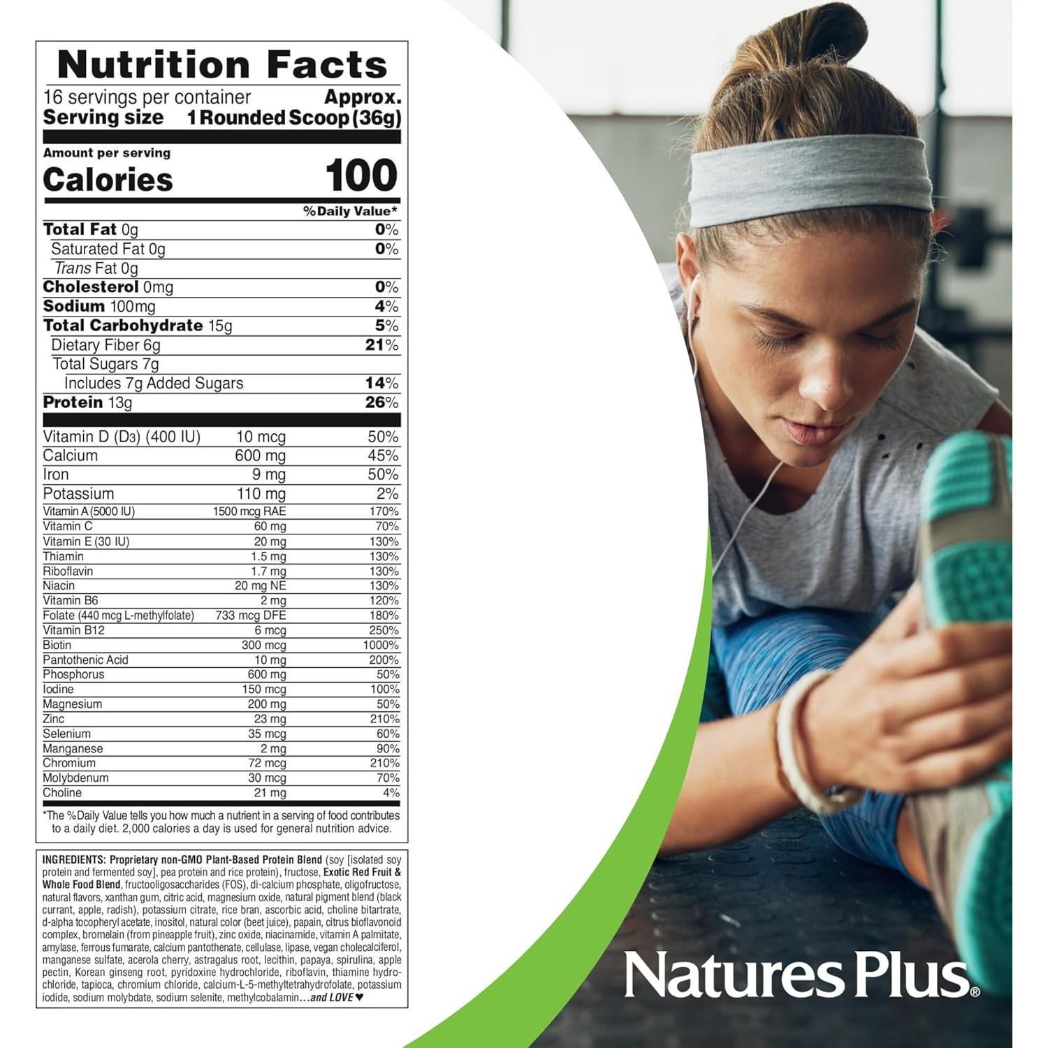 Batido de Frutas Exóticas NaturesPlus Fruitein 0.59 kg - 13g Proteína Vegetal