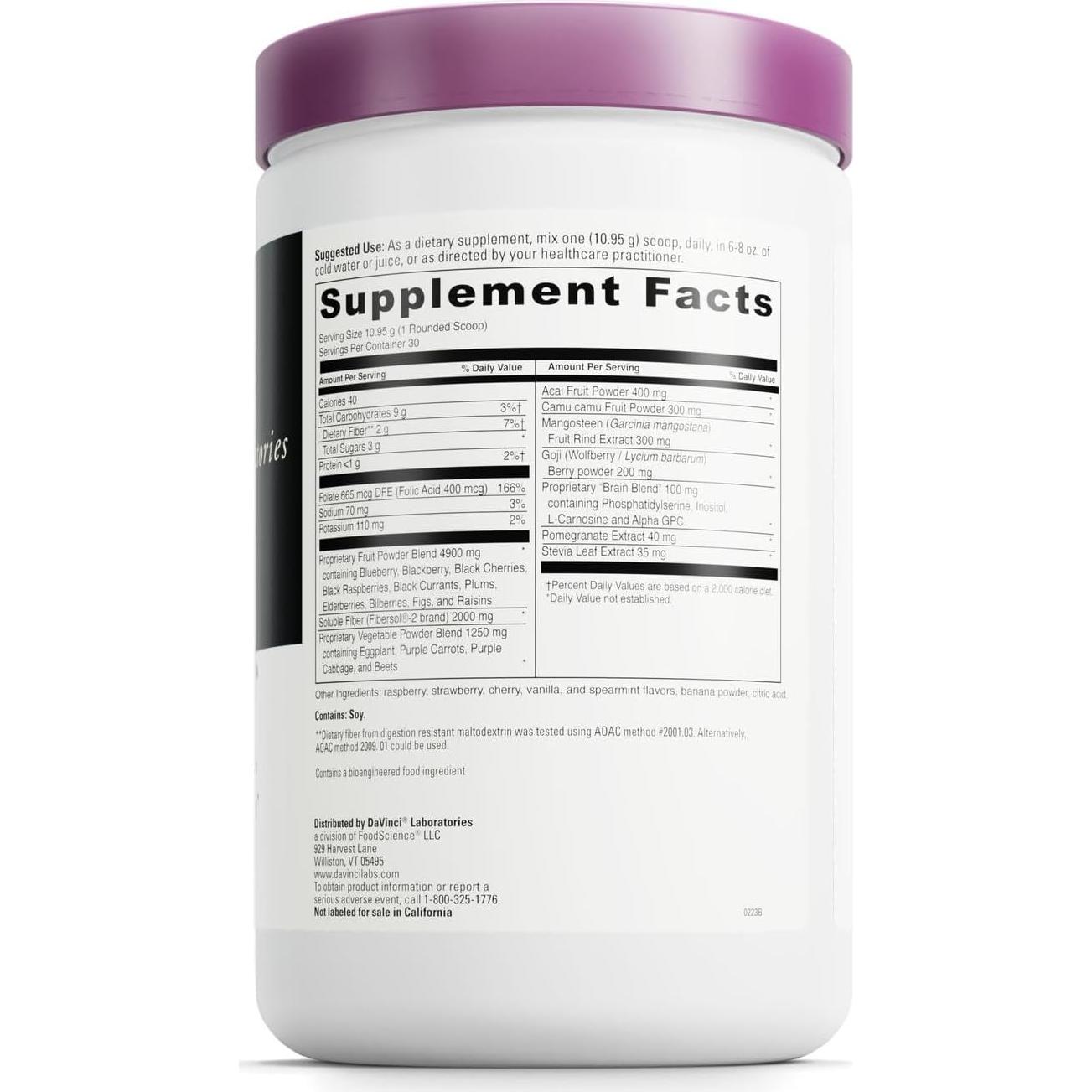 Suplemento en Polvo DAVINCI Labs Spectra Purples 328.5 g