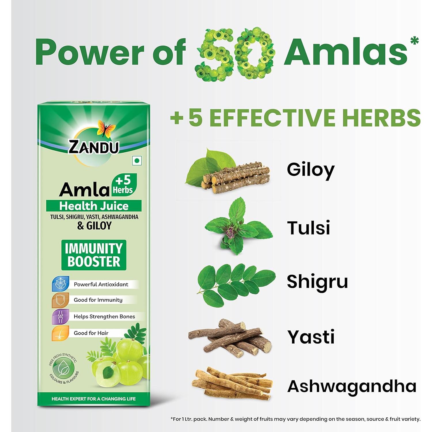 Zandu Jugo Puro de Amla 1L | Bebida Natural Vitamina C