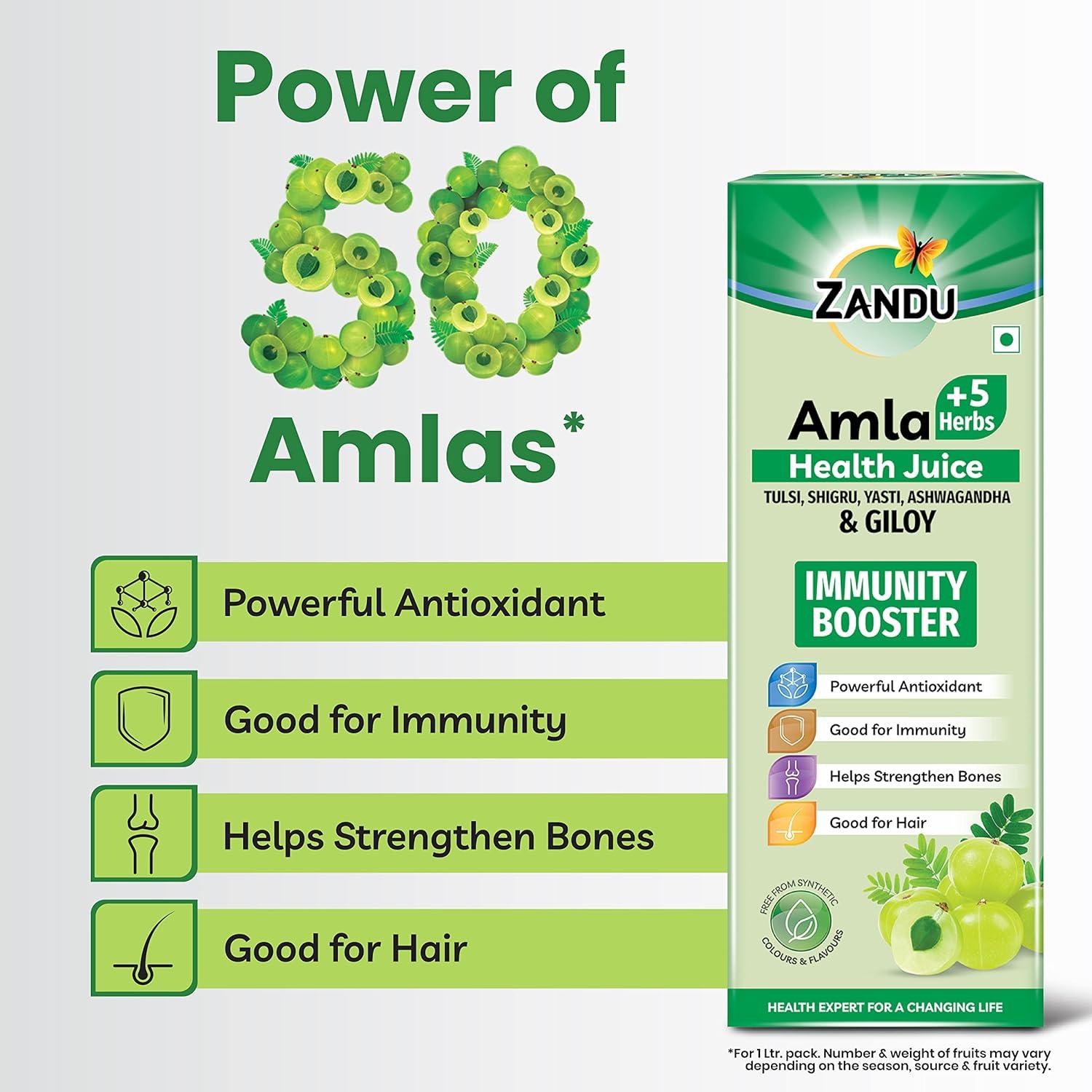 Zandu Jugo Puro de Amla 1L | Bebida Natural Vitamina C