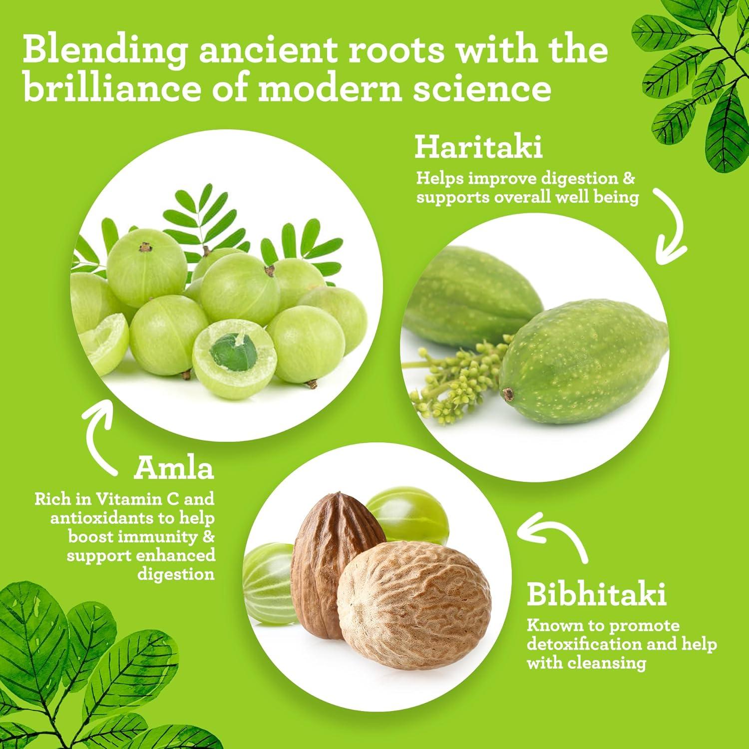 Suplemento Digestivo Herbal GuruNanda Triphala 240 Tabletas