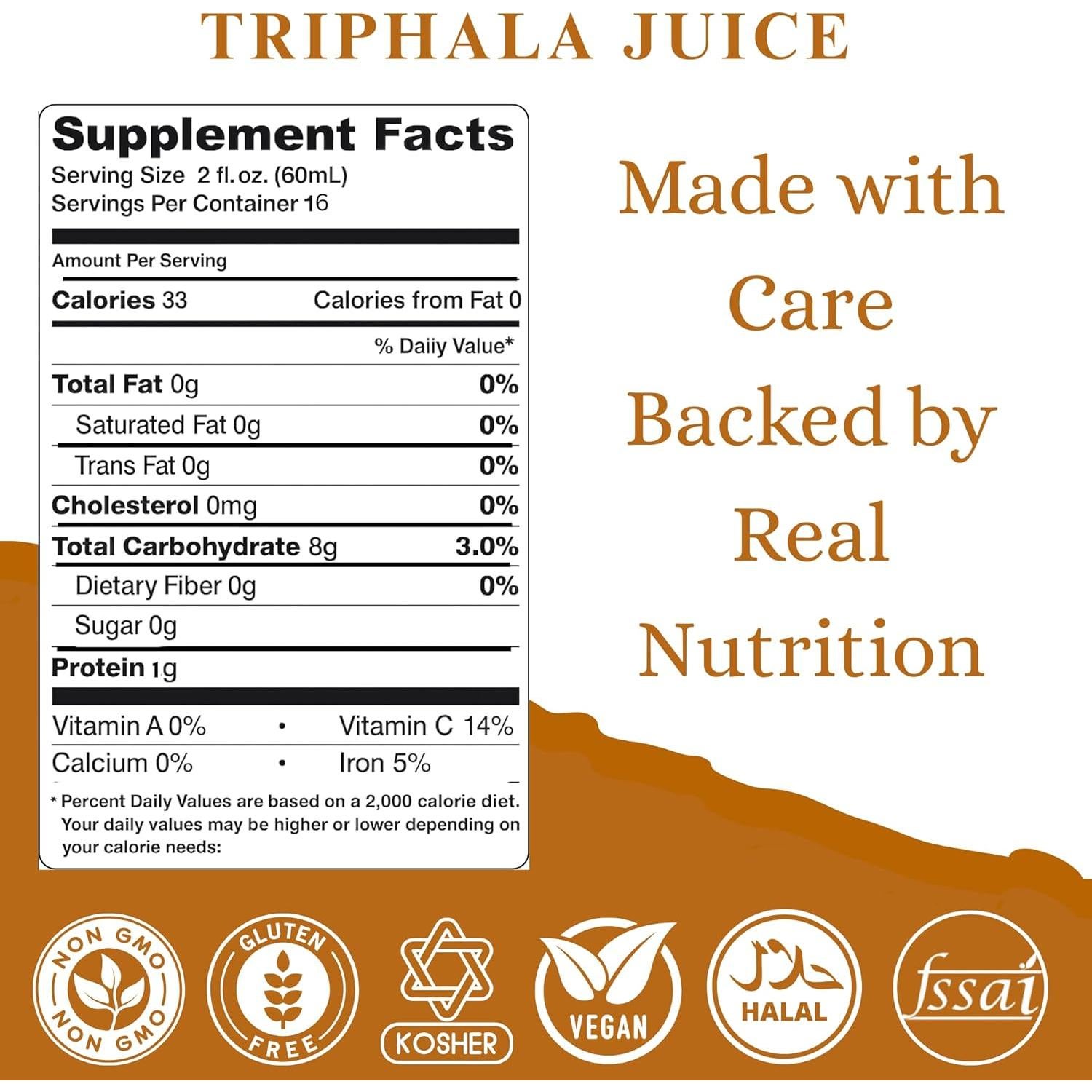 Jugo Triphala Basic Ayurveda 480ml | Amla, Haritaki, Bibhitaki