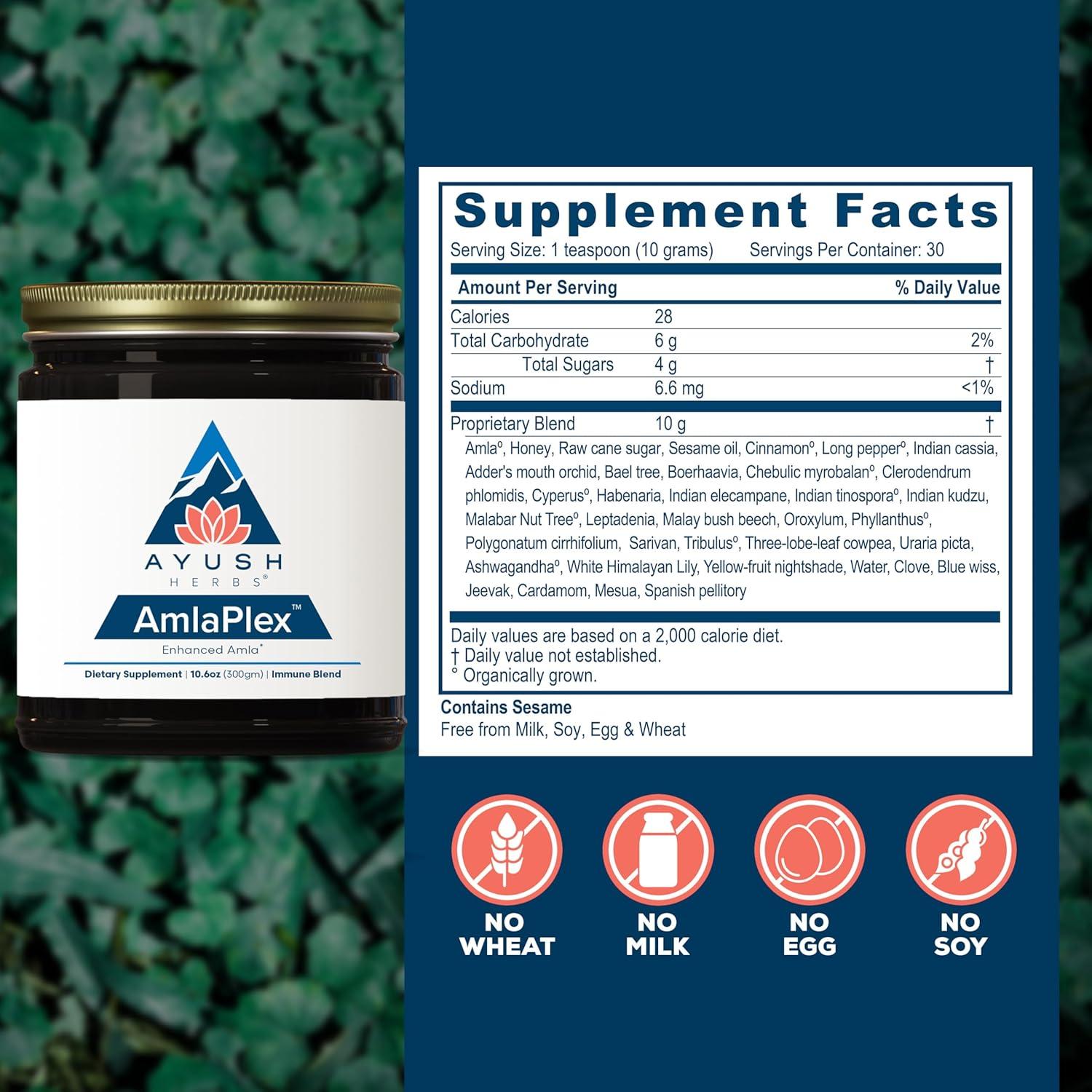 Mermelada Ayurvédica Ayush Herbs AmlaPlex 300g - Soporte Inmunológico