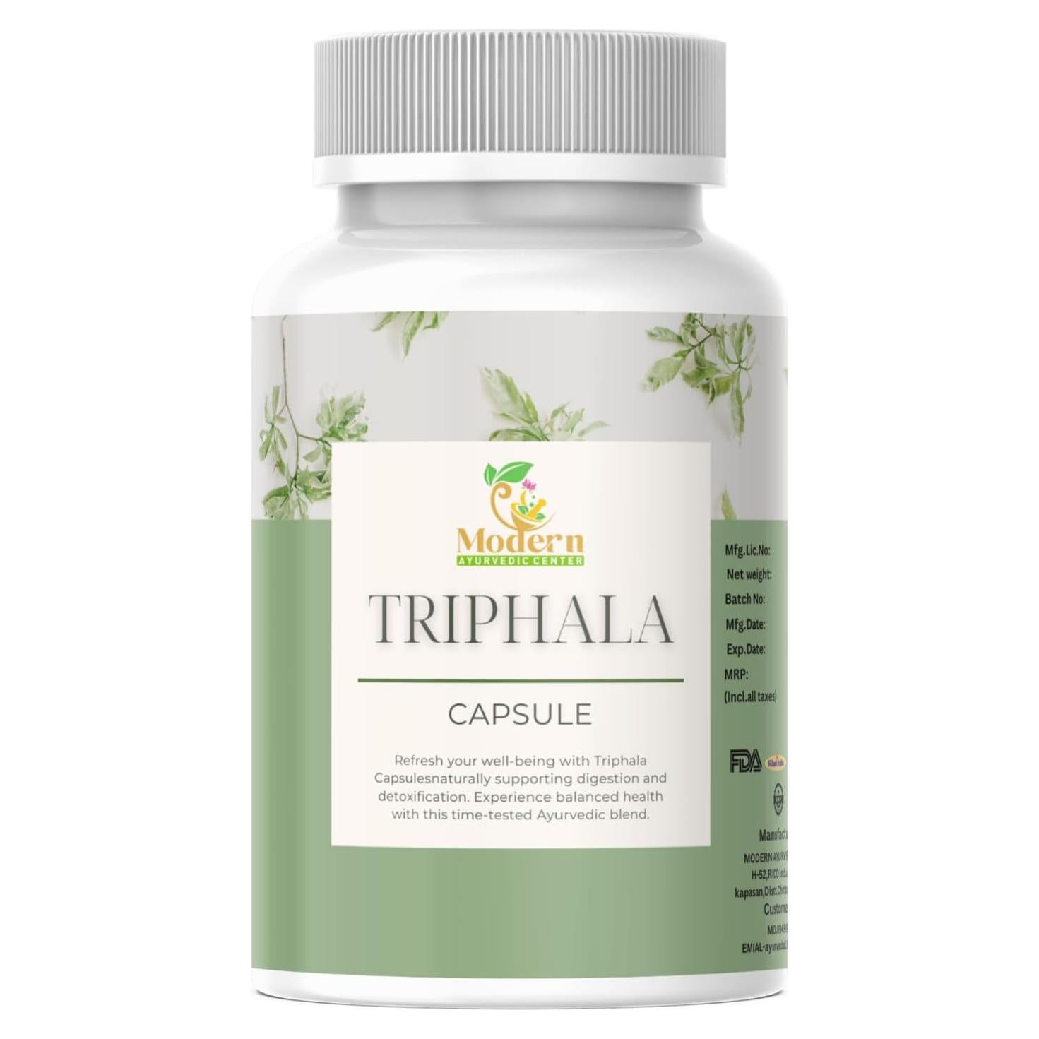 Cápsulas de Triphala 120 - Centro Ayurvédico - Soporte Digestivo