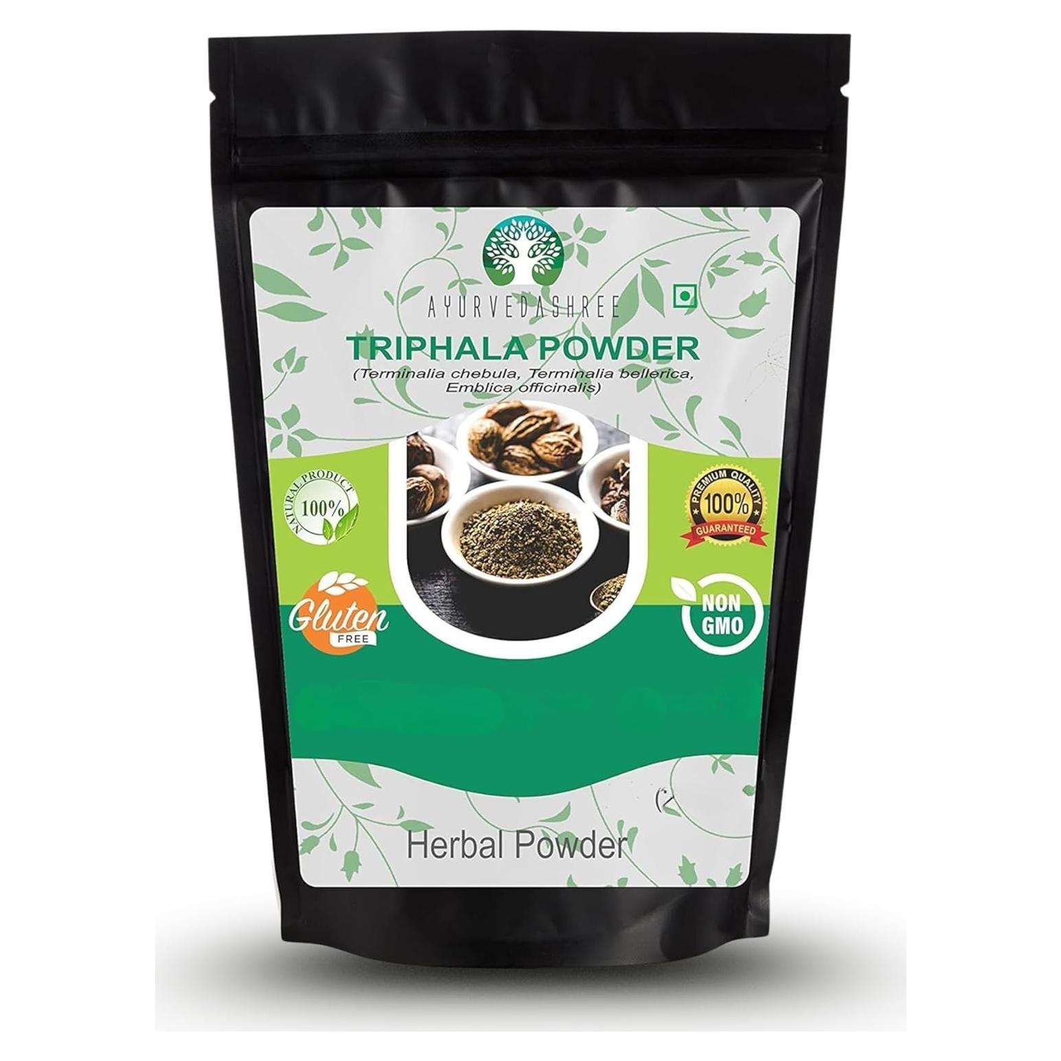 Polvo de Triphala 100 g - AYURVEDASHREE - Amla, Haritaki, Bibhitaki