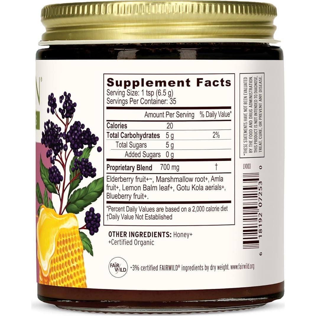 Miel de Saúco Orgánica Banyan Botanicals 234 g - Apoyo Inmunológico