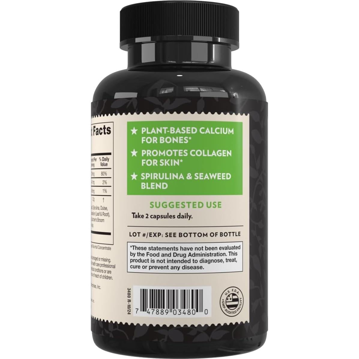 Suplemento de Minerales del Océano Crystal Star 60 Cápsulas - Salud Ósea y Colágeno Natural