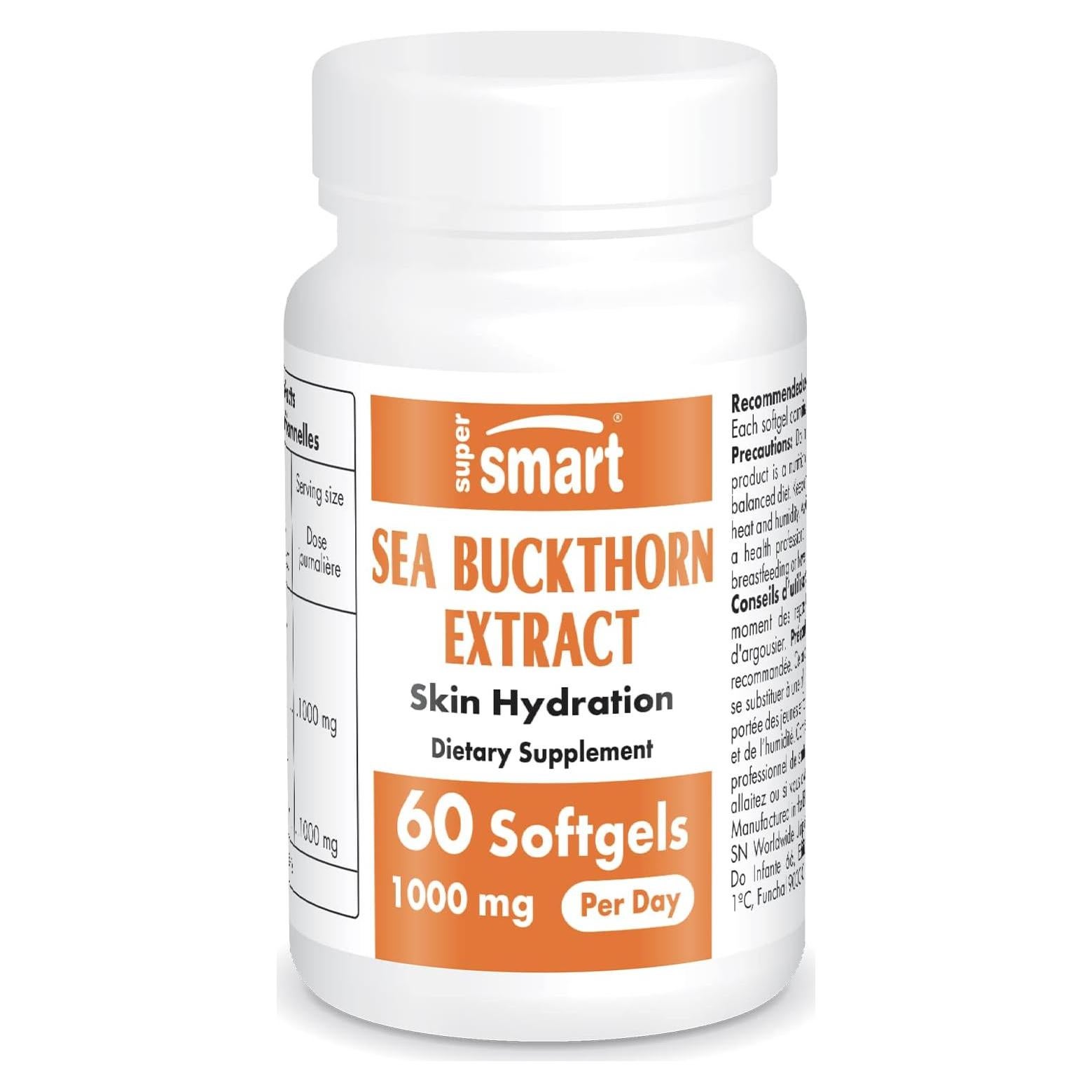 Suplemento de Espino Marino 500 mg Supersmart - 60 Gelatinas