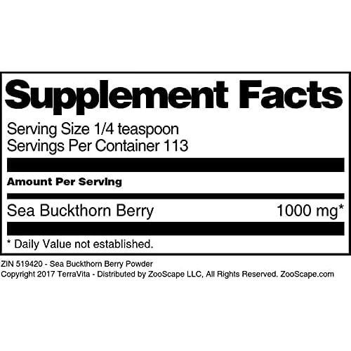 Polvo de Baya de Espino Marino TerraVita 113 g Sin Rellenos