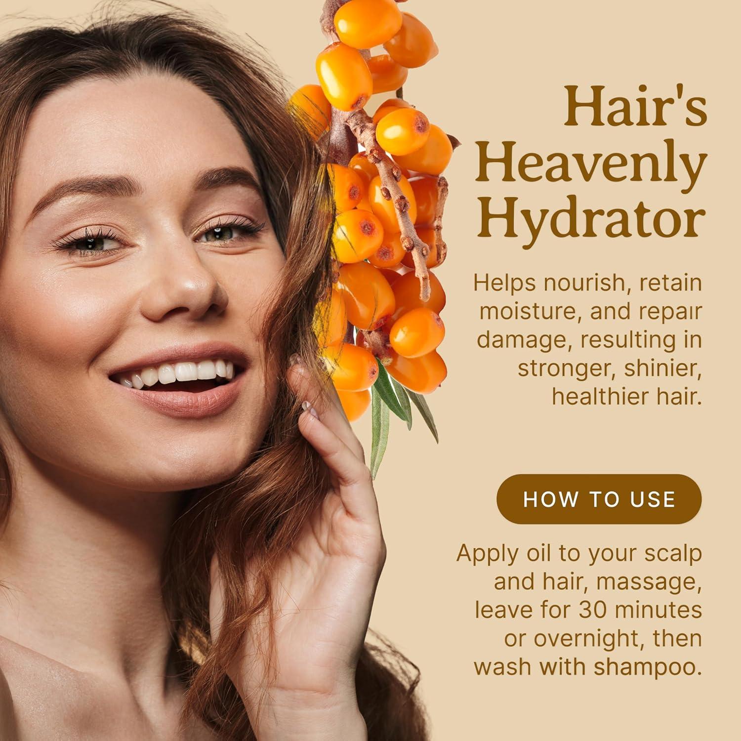 Aceite Orgánico de Espino Marino Bella Terra 60 ml - Rico en Omega 7