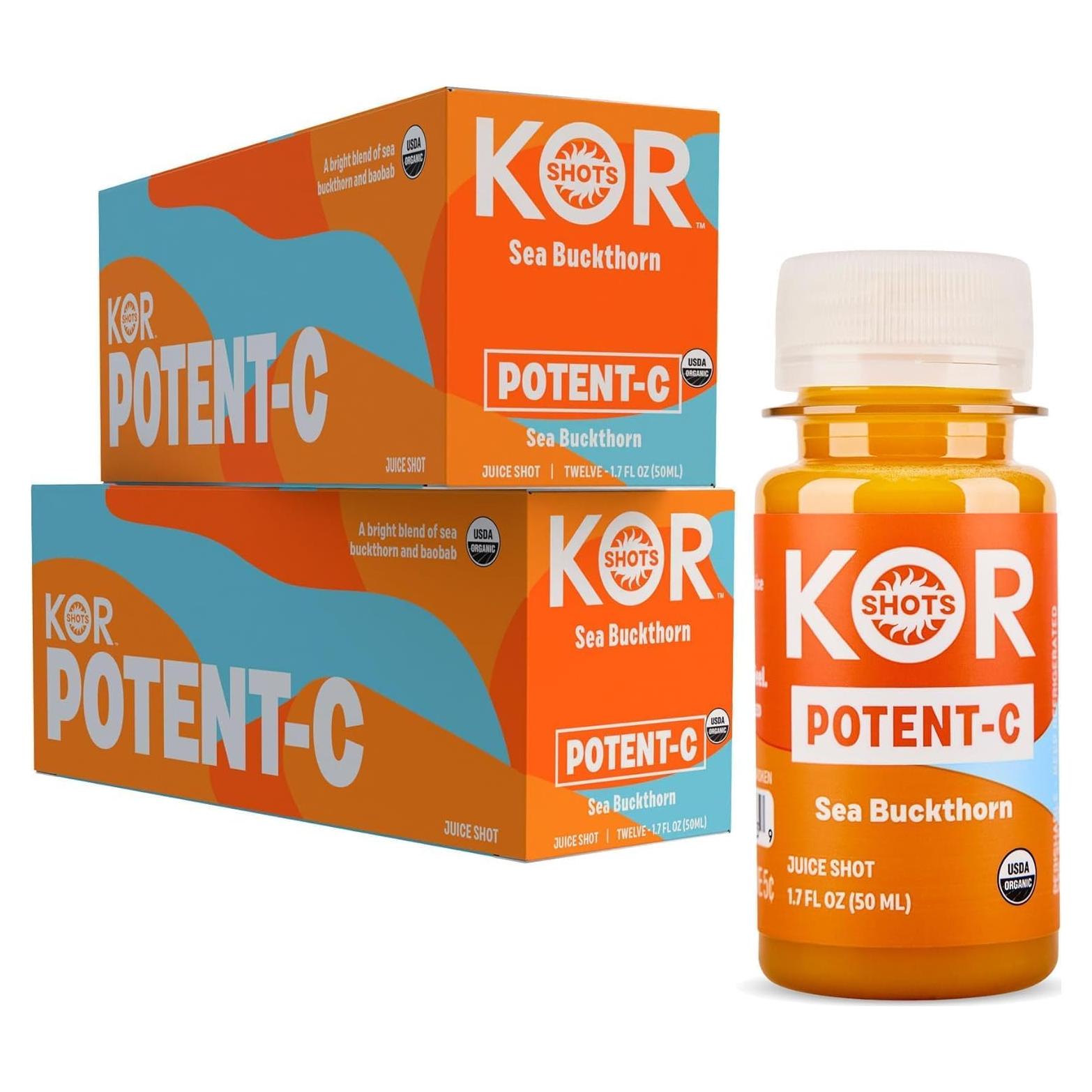 Disparo de Vitamina C Orgánico Kor Shots - 24 Paquetes
