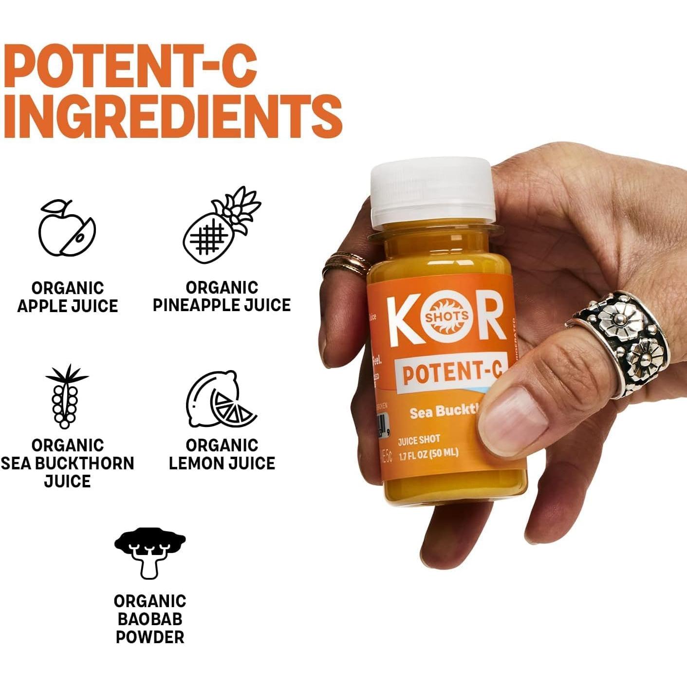 Disparo de Vitamina C Orgánico Kor Shots - 24 Paquetes