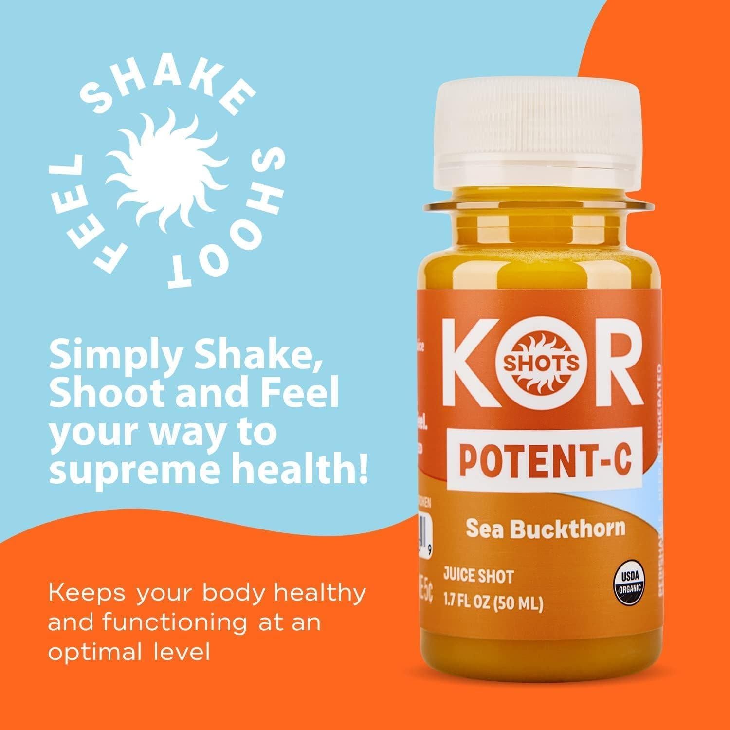 Disparo de Vitamina C Orgánico Kor Shots - 24 Paquetes