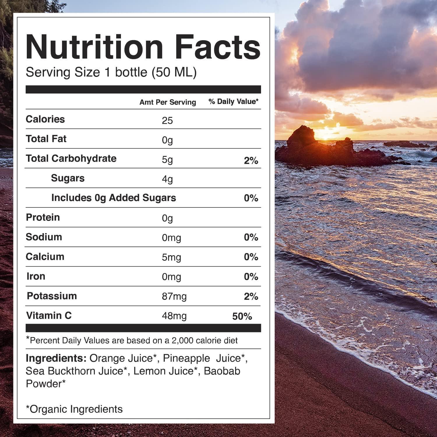 Disparo de Vitamina C Orgánico Kor Shots - 24 Paquetes