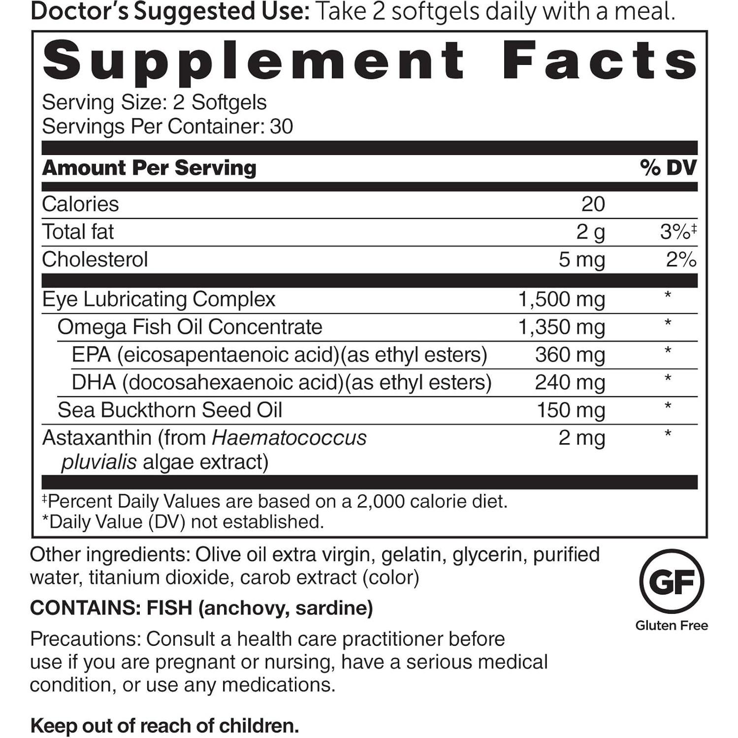 Suplemento Hidratación Ocular Eyedrate Dr. Whitaker 60 Gelatinas