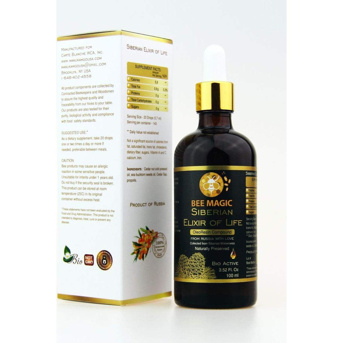 Elixir Siberiano de Vida 100ml - Propolis, Aceite de Cedro y Espino Marino