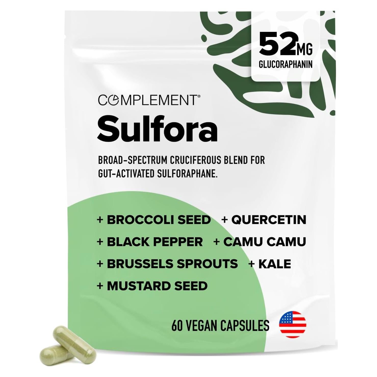 Suplemento Sulforafano COMPLEMENT - 30 Porciones, 52mg Glucorafanina