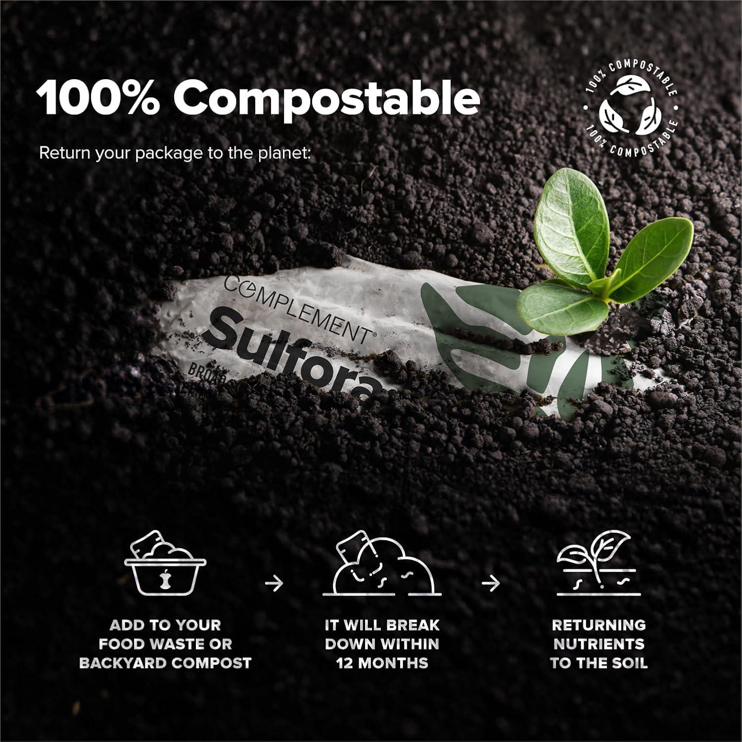 Suplemento Sulforafano COMPLEMENT - 30 Porciones, 52mg Glucorafanina