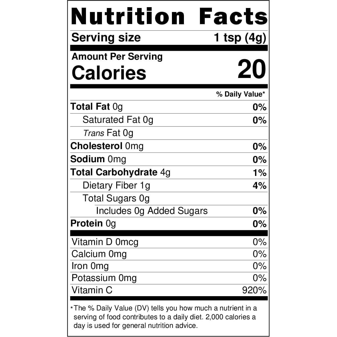 Camu Camu en Polvo 340g Natural Zing 12% Vitamina C