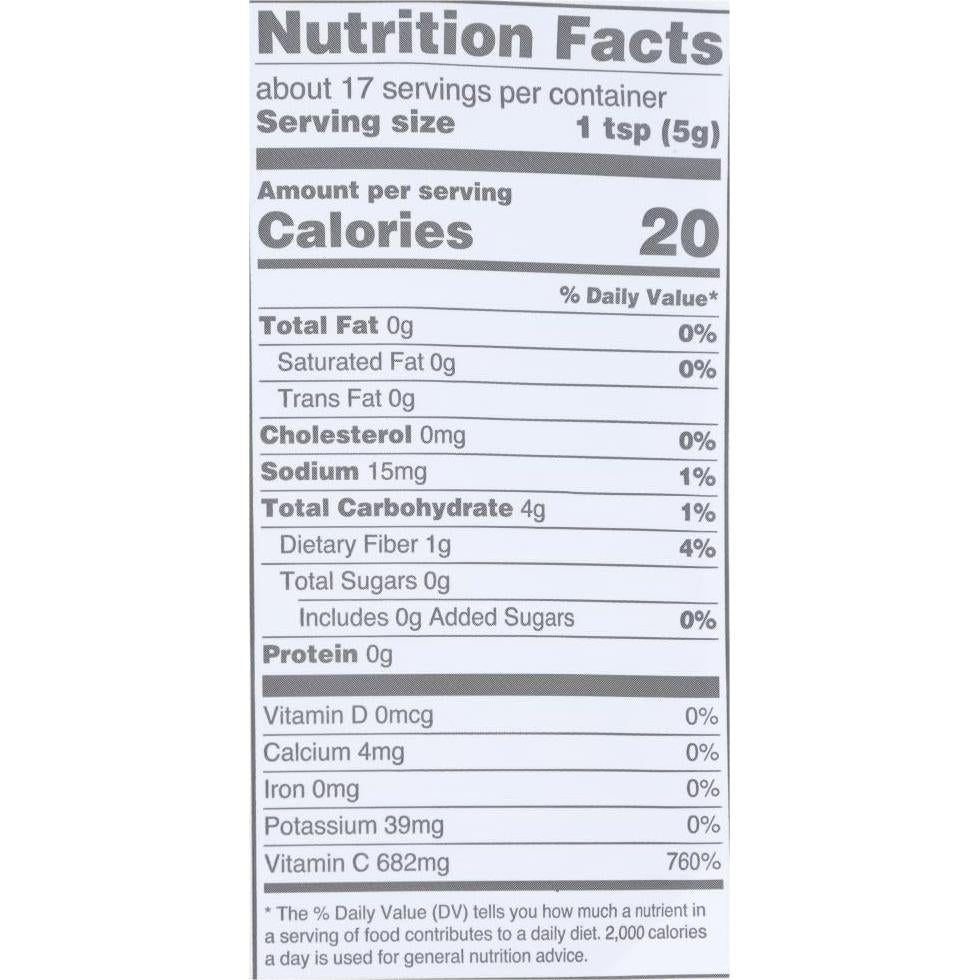 Polvo de Camu Camu Orgánico Rainforest Superfruit 255 g