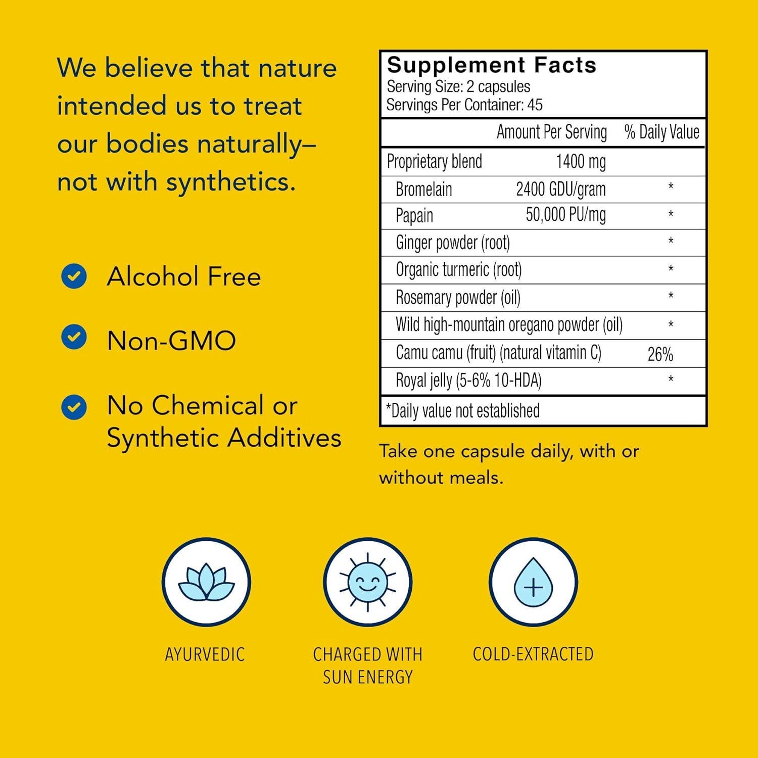 Suplemento Antiinflamatorio Hierba y Especias 90 Cápsulas