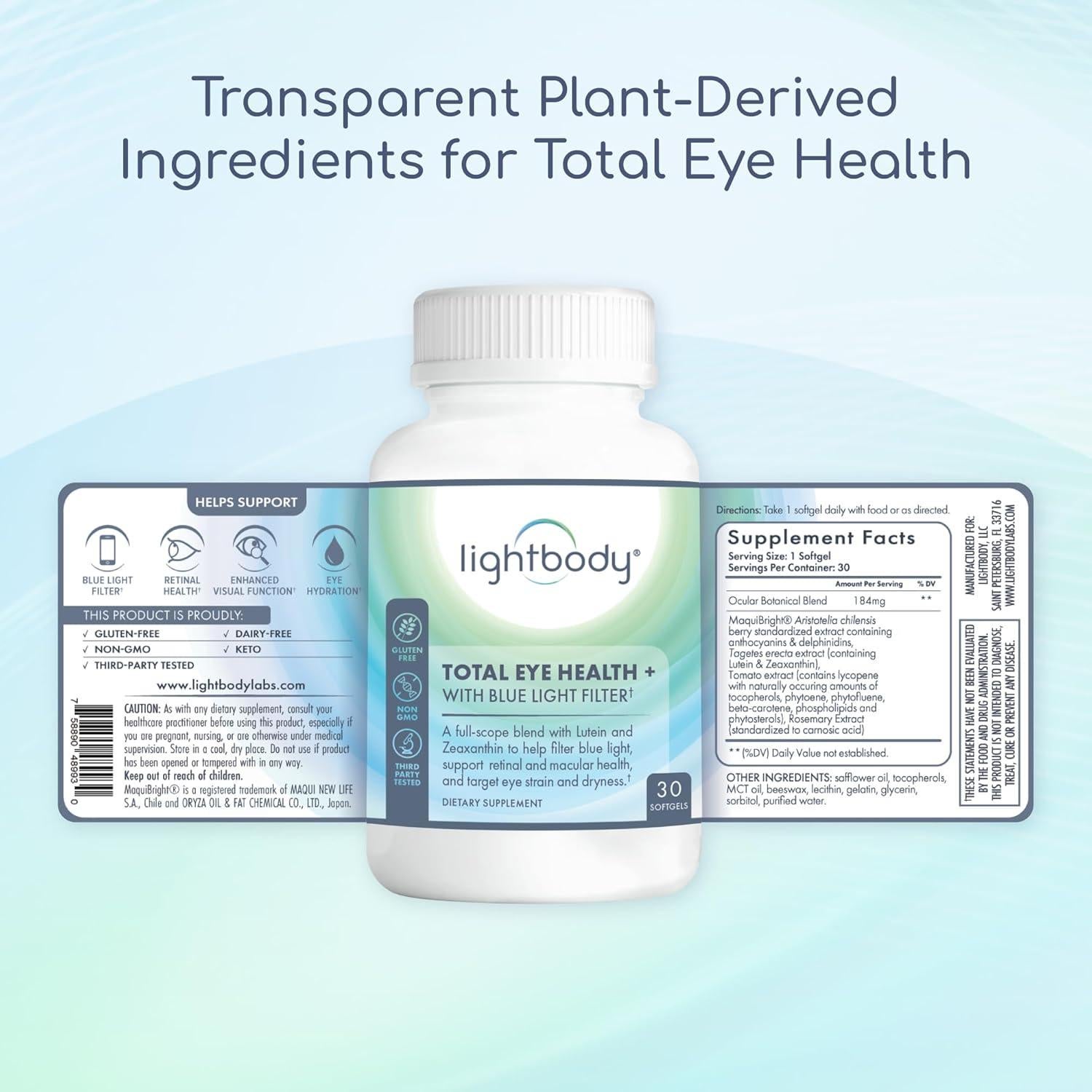 Suplemento Ocular Total Eye Health+ Lightbody 30 Gelatinas