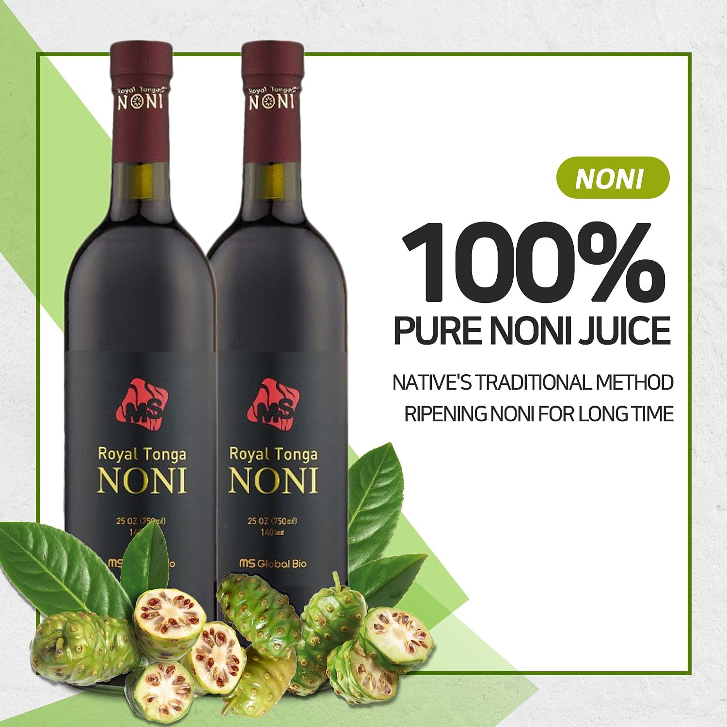 Jugo de Noni 100% Puro Royal Tonga - Paquete de 2 Botellas 739ml
