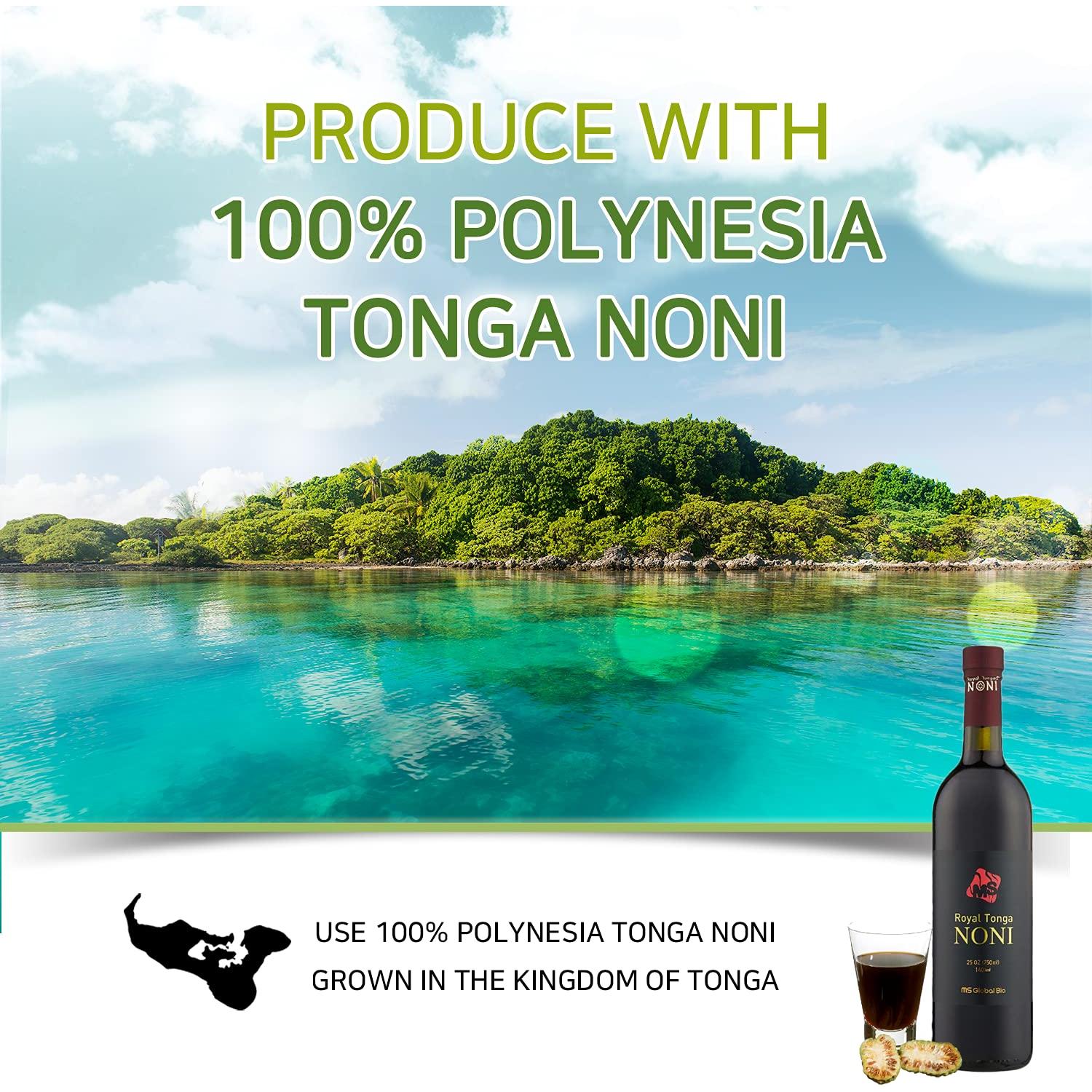 Jugo de Noni 100% Puro Royal Tonga - Paquete de 2 Botellas 739ml