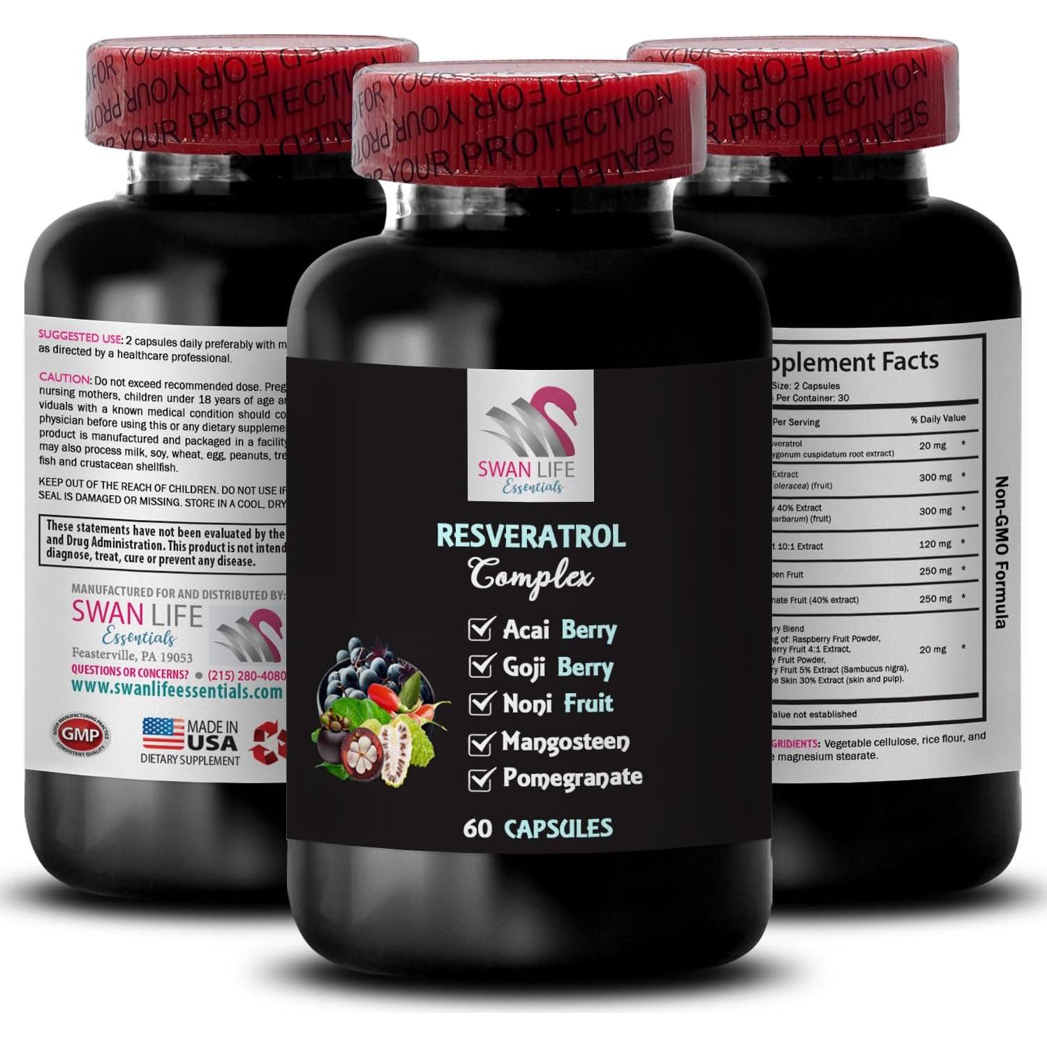 Berry Power Complejo de Resveratrol 2 Botellas 120 Cápsulas