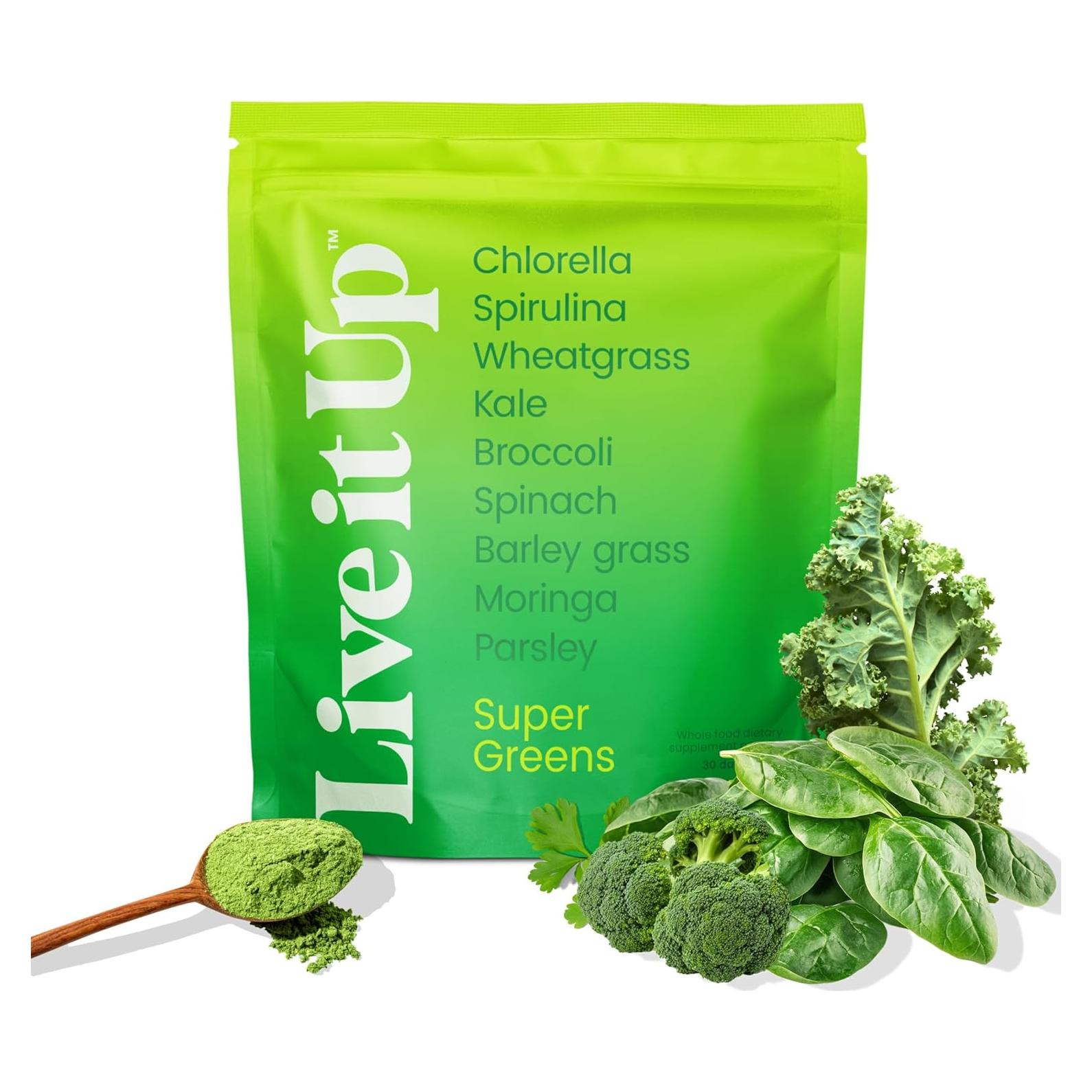 Polvo de Superalimentos Live It Up - Verdes Original 280g